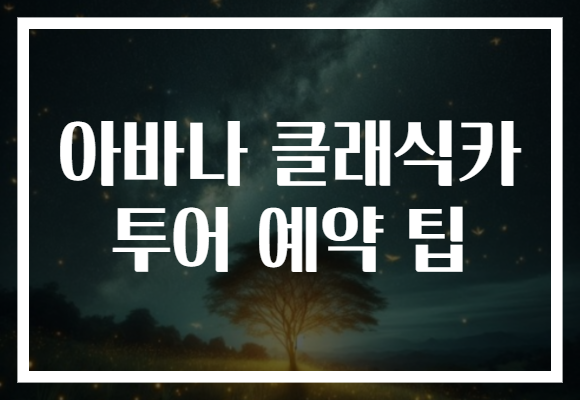 아바나 클래식카 투어 예약 팁