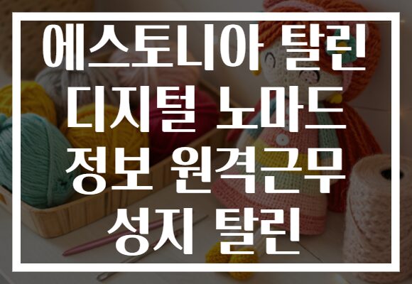 에스토니아 탈린 디지털 노마드 정보 원격근무 성지 탈린