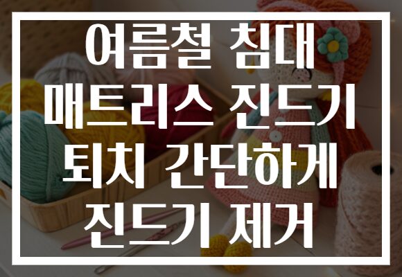 여름철 침대 매트리스 진드기 퇴치 간단하게 진드기 제거