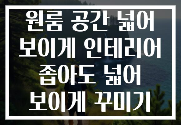 원룸 공간 넓어 보이게 인테리어 좁아도 넓어 보이게 꾸미기