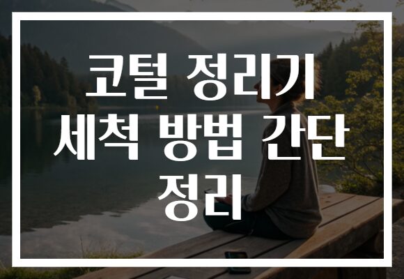 코털 정리기 세척 방법 간단 정리