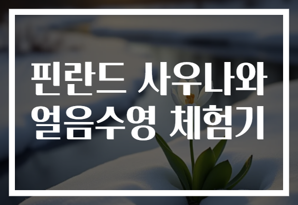 핀란드 사우나와 얼음수영 체험기