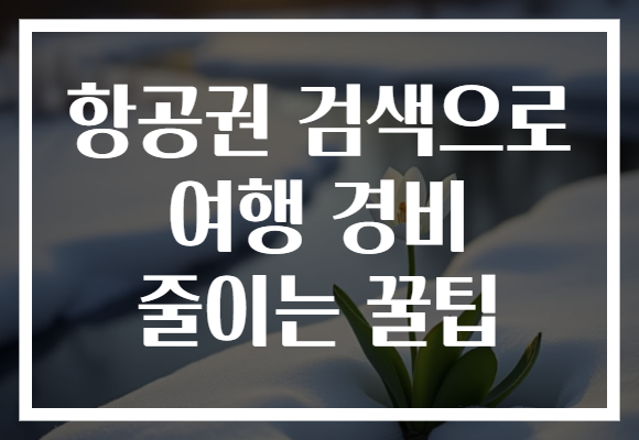 항공권 검색으로 여행 경비 줄이는 꿀팁