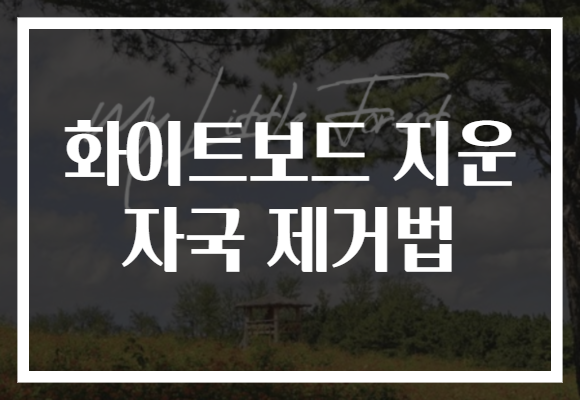 화이트보드 지운 자국 제거법