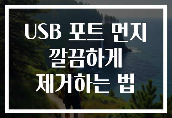 USB 포트 먼지 깔끔하게 제거하는 법