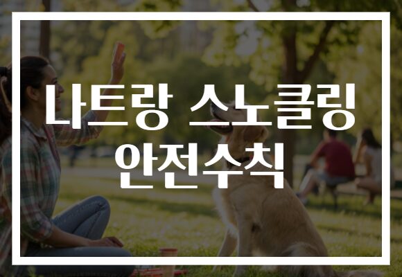 나트랑 스노클링 안전수칙