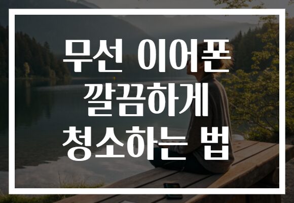 무선 이어폰 깔끔하게 청소하는 법