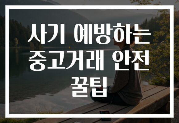 사기 예방하는 중고거래 안전 꿀팁