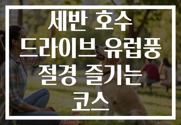세반 호수 드라이브 유럽풍 절경 즐기는 코스