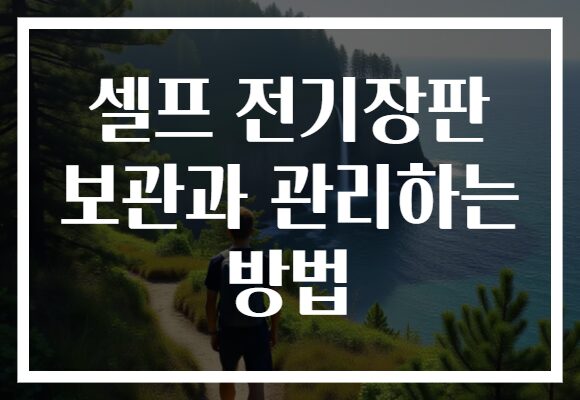 셀프 전기장판 보관과 관리하는 방법