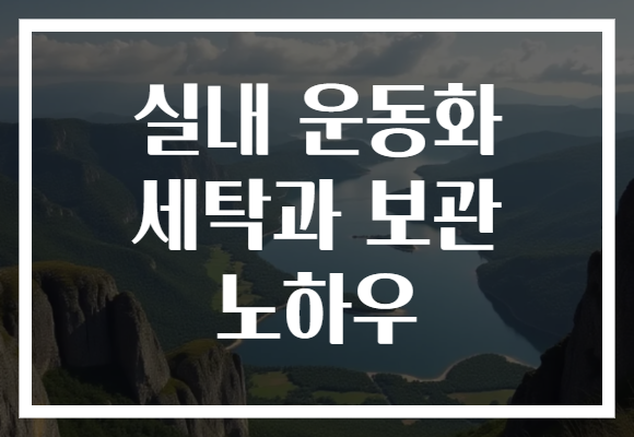 실내 운동화 세탁과 보관 노하우