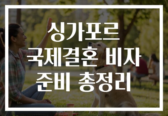 싱가포르 국제결혼 비자 준비 총정리