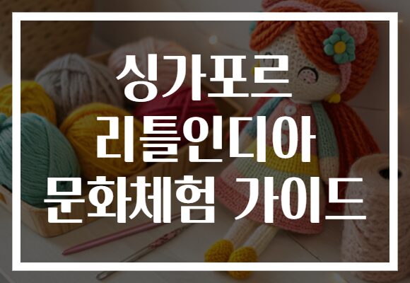 싱가포르 리틀인디아 문화체험 가이드