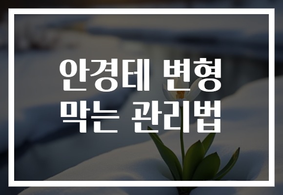안경테 변형 막는 관리법