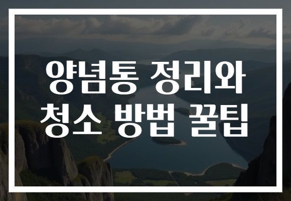 양념통 정리와 청소 방법 꿀팁