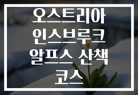 오스트리아 인스브루크 알프스 산책 코스