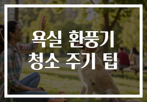 욕실 환풍기 청소 주기 팁