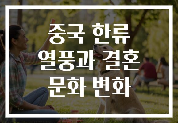중국 한류 열풍과 결혼 문화 변화