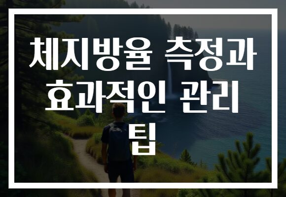 체지방율 측정과 효과적인 관리 팁