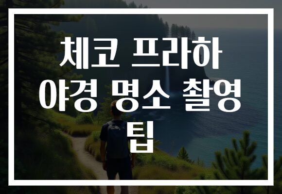 체코 프라하 야경 명소 촬영 팁