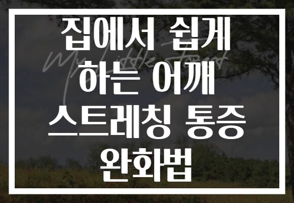 집에서 쉽게 하는 어깨 스트레칭 통증 완화법