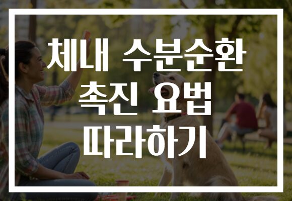 체내 수분순환 촉진 요법 따라하기