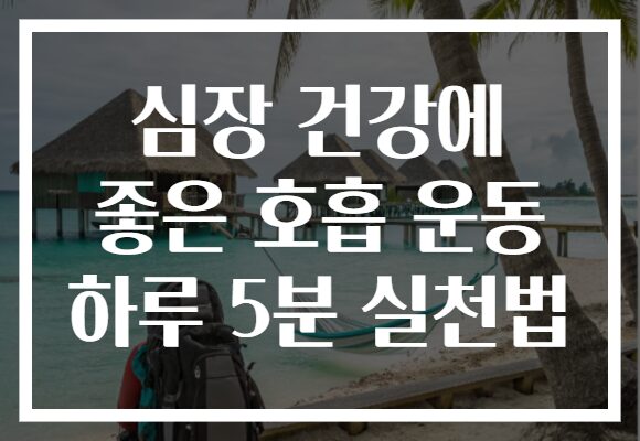 심장 건강에 좋은 호흡 운동 하루 5분 실천법