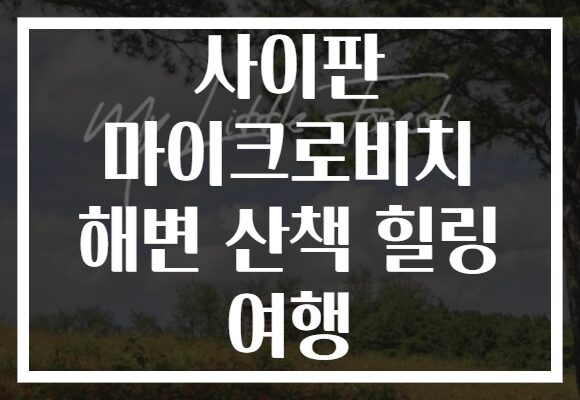 사이판 마이크로비치 해변 산책 힐링 여행