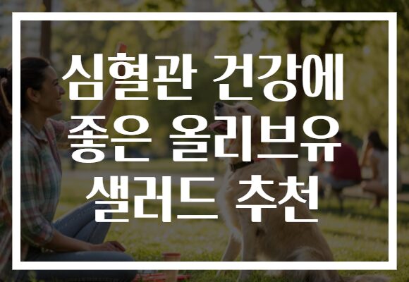 심혈관 건강에 좋은 올리브유 샐러드 추천