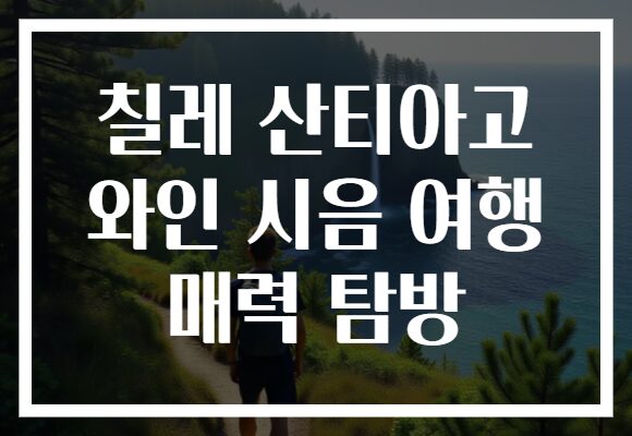 칠레 산티아고 와인 시음 여행 매력 탐방