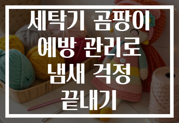 세탁기 곰팡이 예방 관리로 냄새 걱정 끝내기