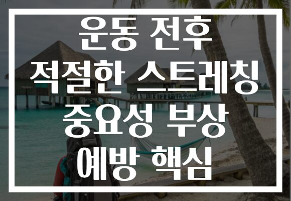운동 전후 적절한 스트레칭 중요성 부상 예방 핵심