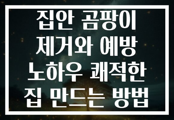 집안 곰팡이 제거와 예방 노하우 쾌적한 집 만드는 방법