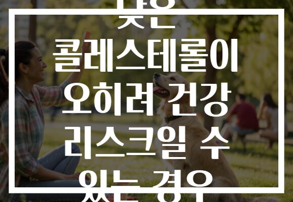 낮은 콜레스테롤이 오히려 건강 리스크일 수 있는 경우