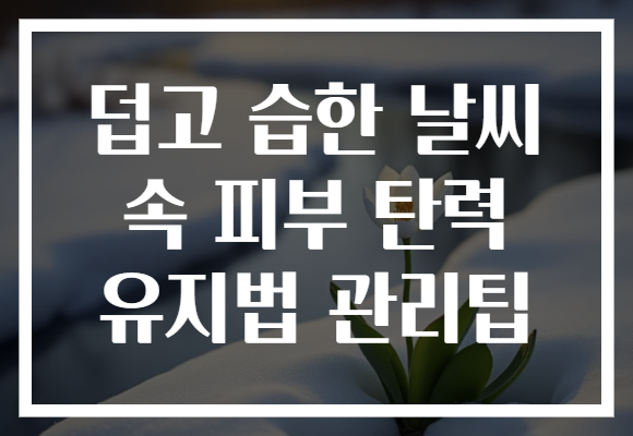 덥고 습한 날씨 속 피부 탄력 유지법 관리팁
