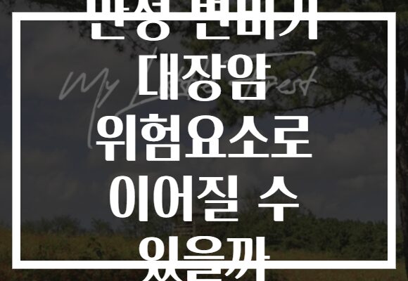 만성 변비가 대장암 위험요소로 이어질 수 있을까