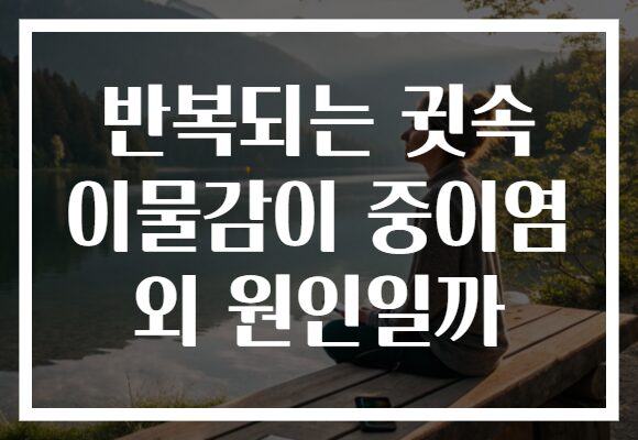 반복되는 귓속 이물감이 중이염 외 원인일까