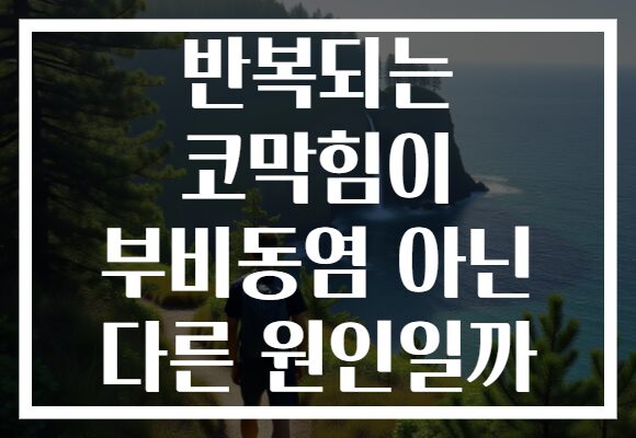반복되는 코막힘이 부비동염 아닌 다른 원인일까