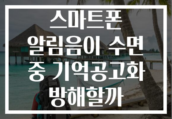 스마트폰 알림음이 수면 중 기억공고화 방해할까