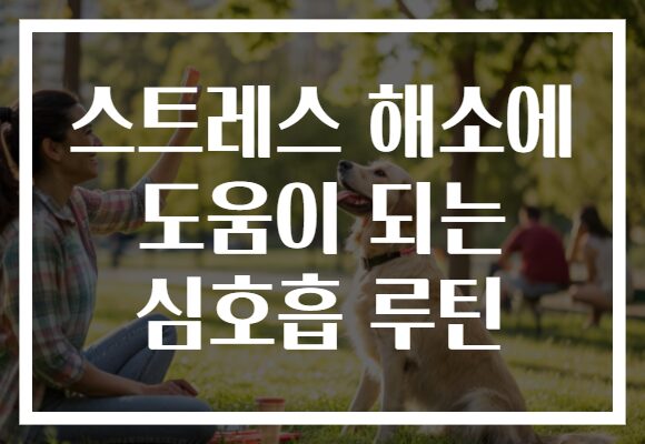 스트레스 해소에 도움이 되는 심호흡 루틴