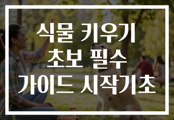 식물 키우기 초보 필수 가이드 시작기초