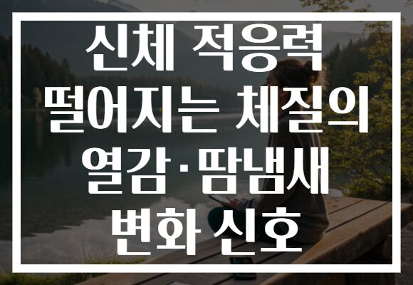 신체 적응력 떨어지는 체질의 열감·땀냄새 변화 신호