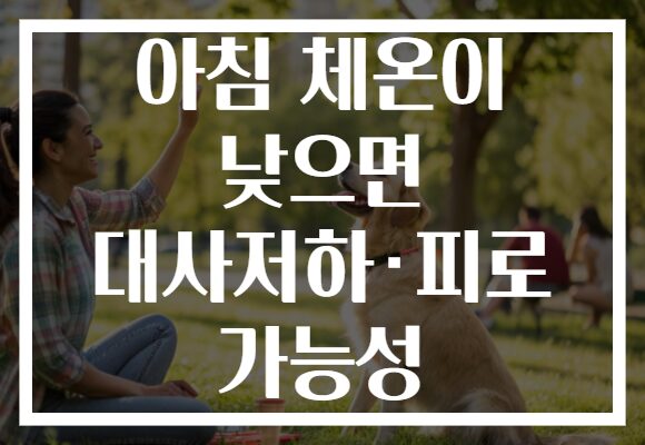 아침 체온이 낮으면 대사저하·피로 가능성