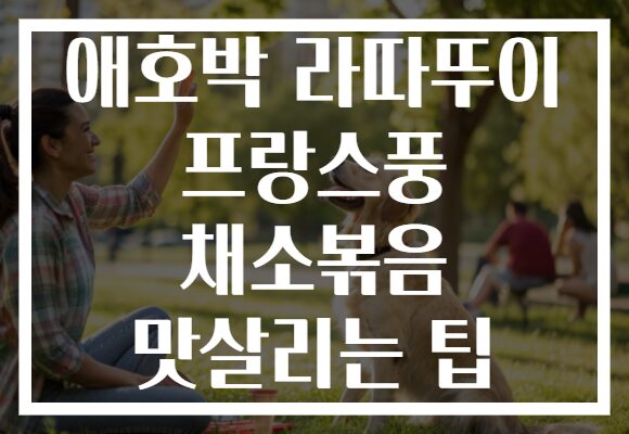 애호박 라따뚜이 프랑스풍 채소볶음 맛살리는 팁