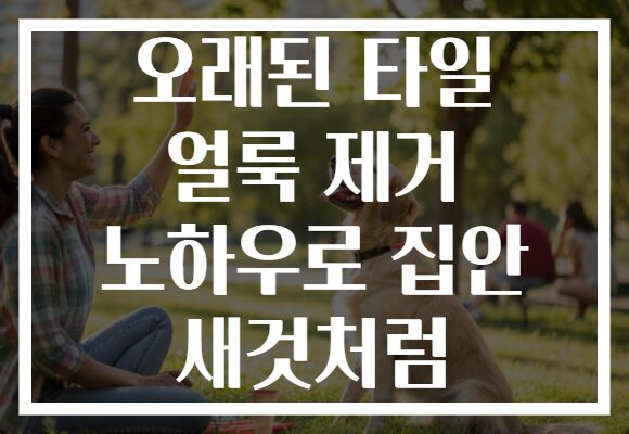 오래된 타일 얼룩 제거 노하우로 집안 새것처럼