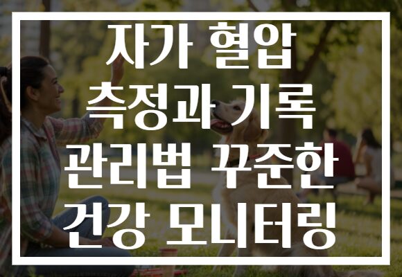 자가 혈압 측정과 기록 관리법 꾸준한 건강 모니터링