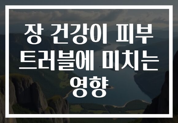 장 건강이 피부 트러블에 미치는 영향