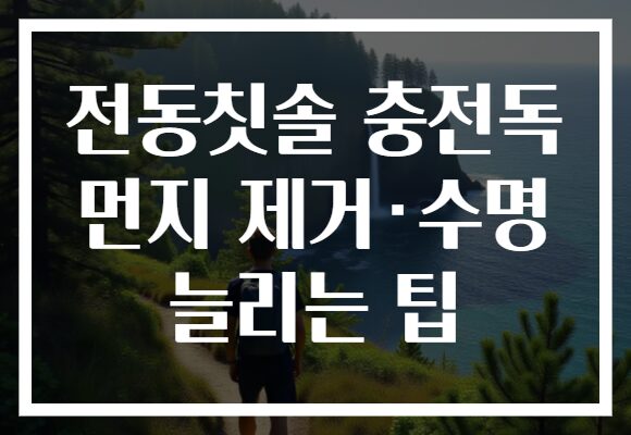 전동칫솔 충전독 먼지 제거·수명 늘리는 팁