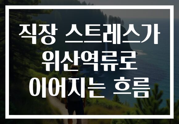 직장 스트레스가 위산역류로 이어지는 흐름