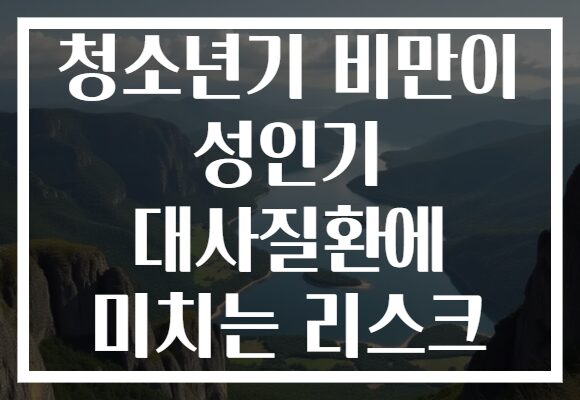 청소년기 비만이 성인기 대사질환에 미치는 리스크